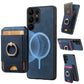 Retro Splitable Magnetic Stand Card Bag Leather Phone Case