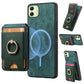 Retro Splitable Magnetic Stand Card Bag Leather Phone Case