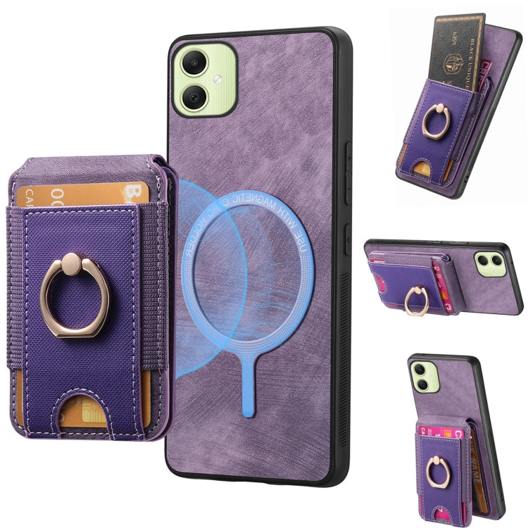 Retro Splitable Magnetic Stand Card Bag Leather Phone Case