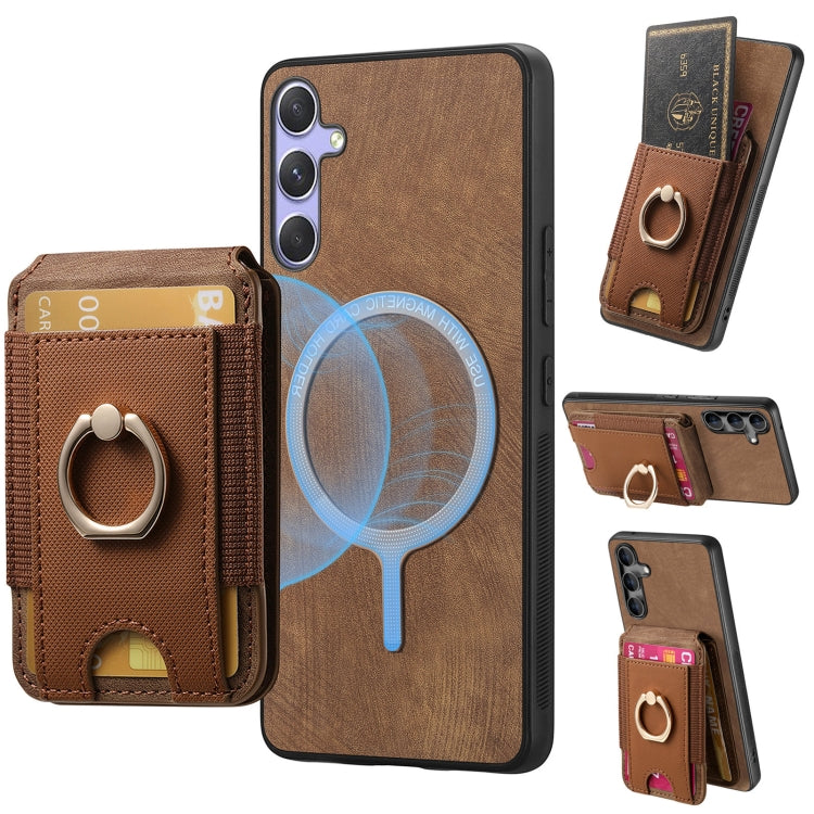 Retro Splitable Magnetic Stand Card Bag Leather Phone Case