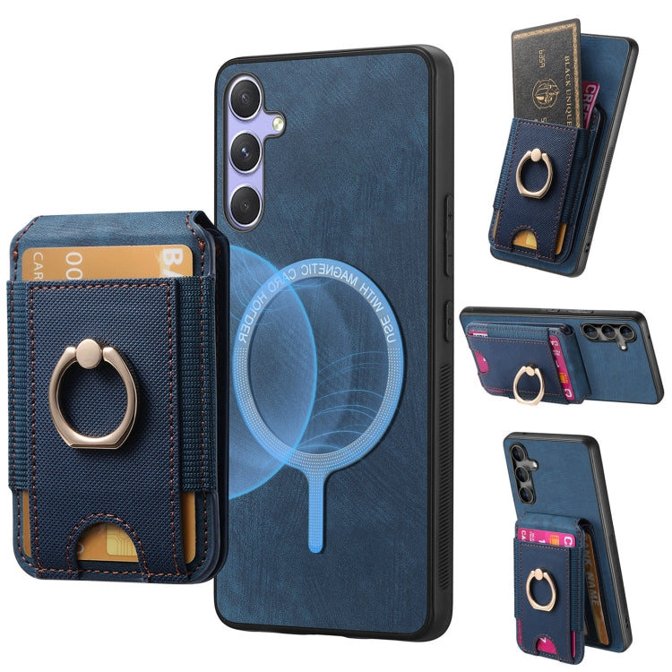 Retro Splitable Magnetic Stand Card Bag Leather Phone Case