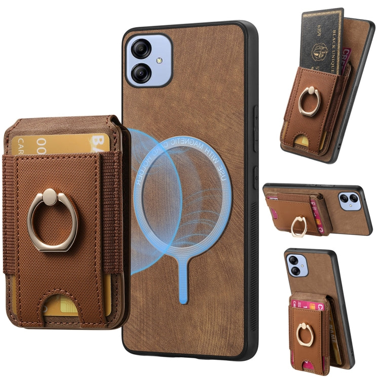 Retro Splitable Magnetic Stand Card Bag Leather Phone Case