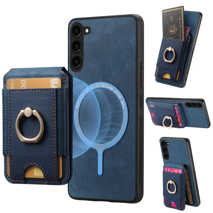 Retro Splitable Magnetic Stand Card Bag Leather Phone Case
