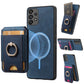 Retro Splitable Magnetic Stand Card Bag Leather Phone Case