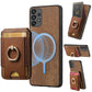 Retro Splitable Magnetic Stand Card Bag Leather Phone Case