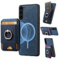 Retro Splitable Magnetic Stand Card Bag Leather Phone Case