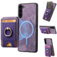 Retro Splitable Magnetic Stand Card Bag Leather Phone Case