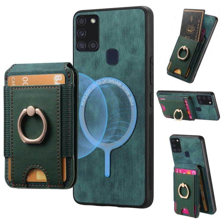 Retro Splitable Magnetic Stand Card Bag Leather Phone Case
