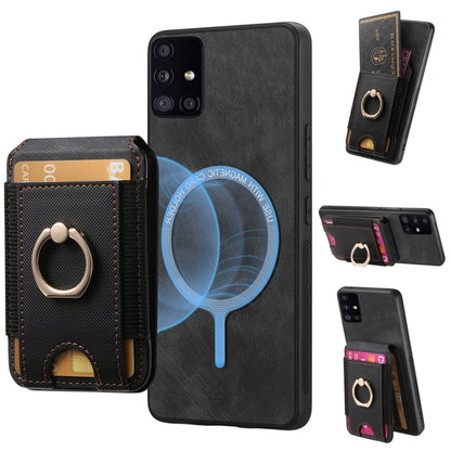 Retro Splitable Magnetic Stand Card Bag Leather Phone Case