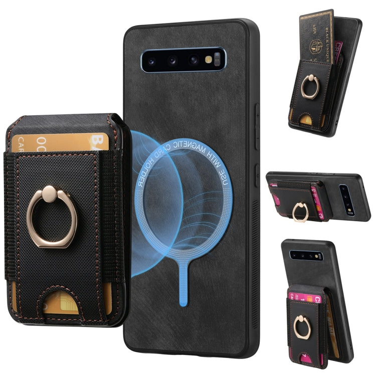 Retro Splitable Magnetic Stand Card Bag Leather Phone Case