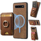 Retro Splitable Magnetic Stand Card Bag Leather Phone Case