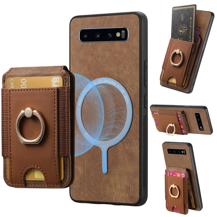 Retro Splitable Magnetic Stand Card Bag Leather Phone Case