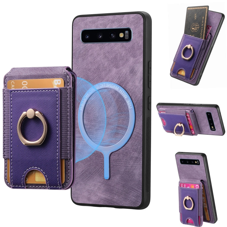 Retro Splitable Magnetic Stand Card Bag Leather Phone Case