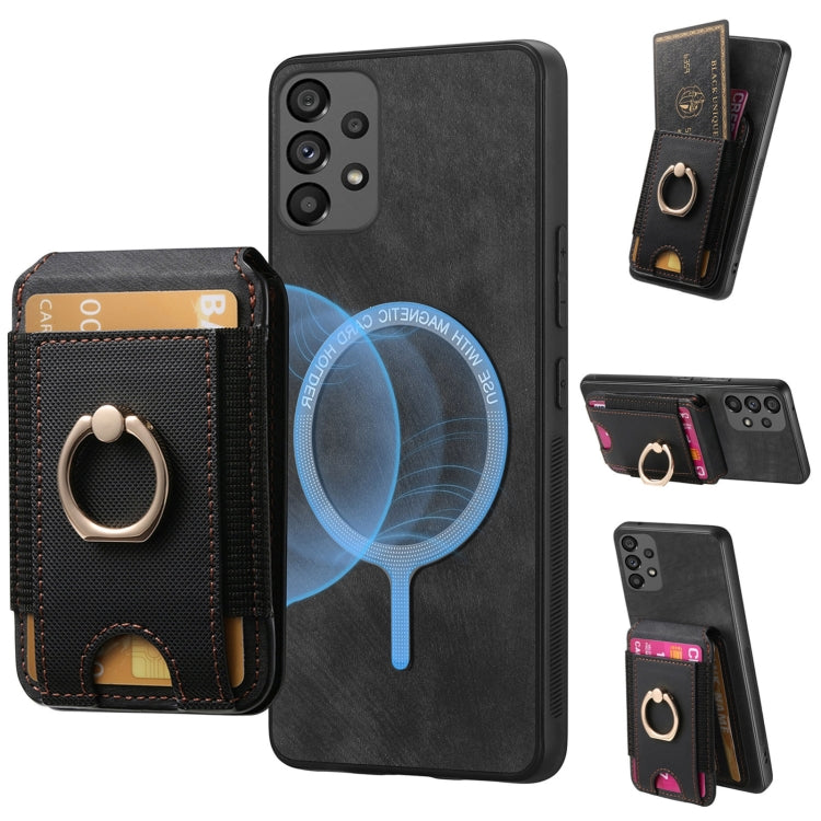 Retro Splitable Magnetic Stand Card Bag Leather Phone Case