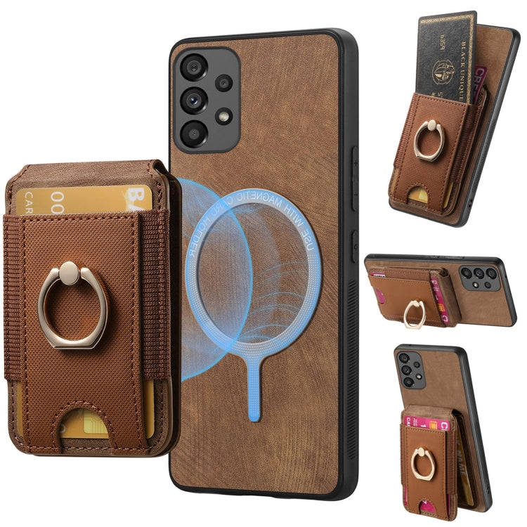 Retro Splitable Magnetic Stand Card Bag Leather Phone Case