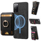 Retro Splitable Magnetic Stand Card Bag Leather Phone Case