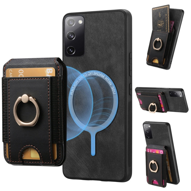 Retro Splitable Magnetic Stand Card Bag Leather Phone Case