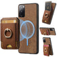Retro Splitable Magnetic Stand Card Bag Leather Phone Case