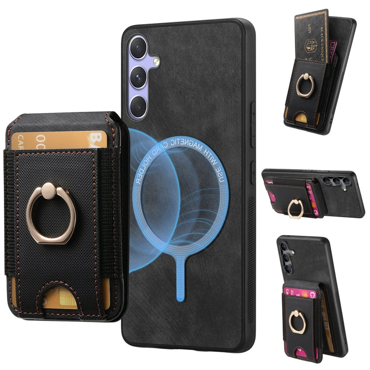 Retro Splitable Magnetic Stand Card Bag Leather Phone Case