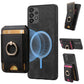 Retro Splitable Magnetic Stand Card Bag Leather Phone Case
