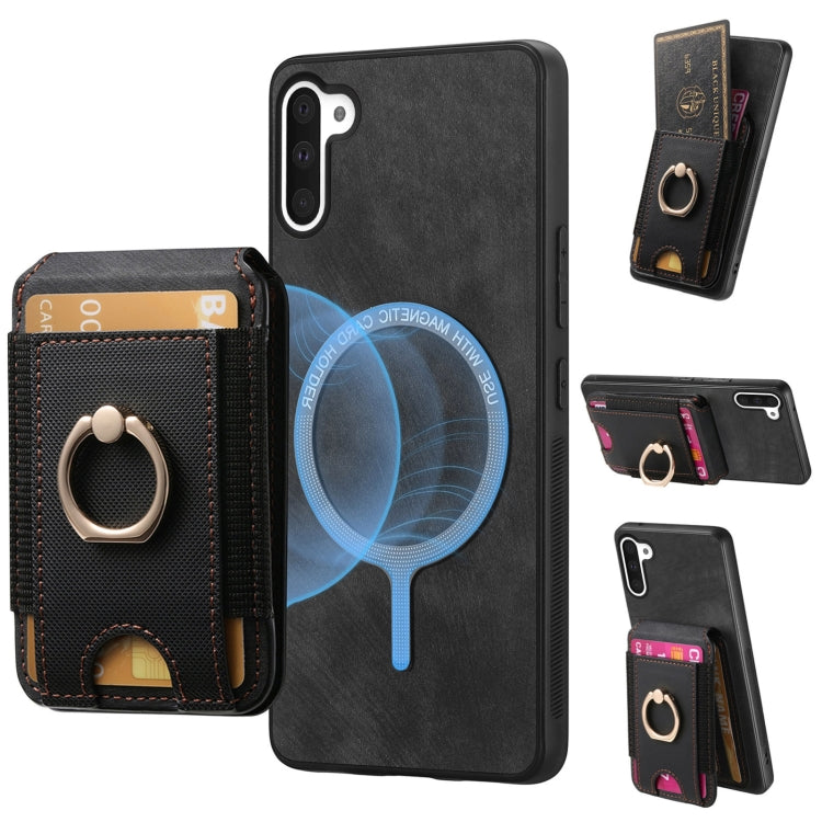 Retro Splitable Magnetic Stand Card Bag Leather Phone Case