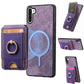 Retro Splitable Magnetic Stand Card Bag Leather Phone Case