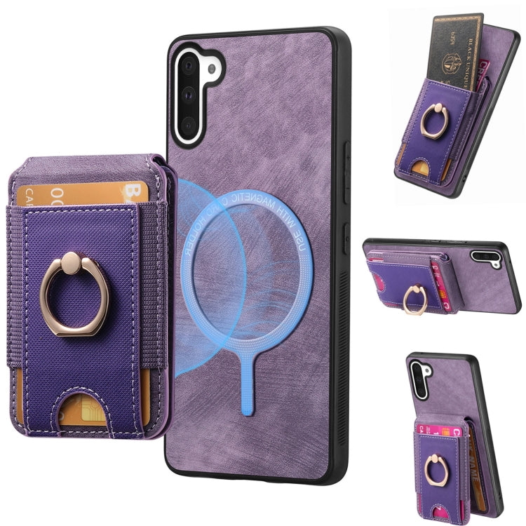 Retro Splitable Magnetic Stand Card Bag Leather Phone Case