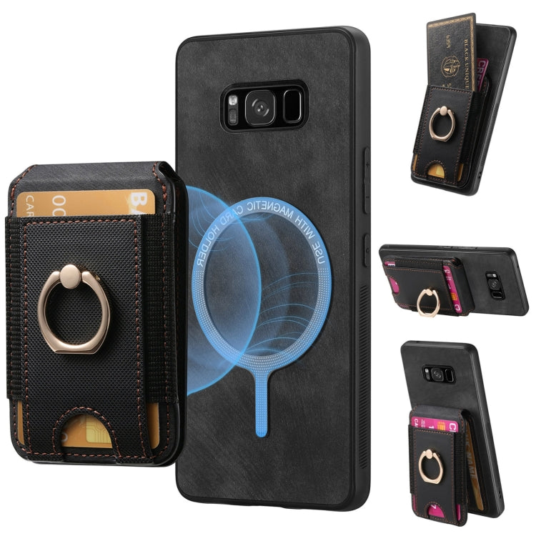 Retro Splitable Magnetic Stand Card Bag Leather Phone Case