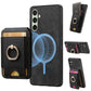Retro Splitable Magnetic Stand Card Bag Leather Phone Case