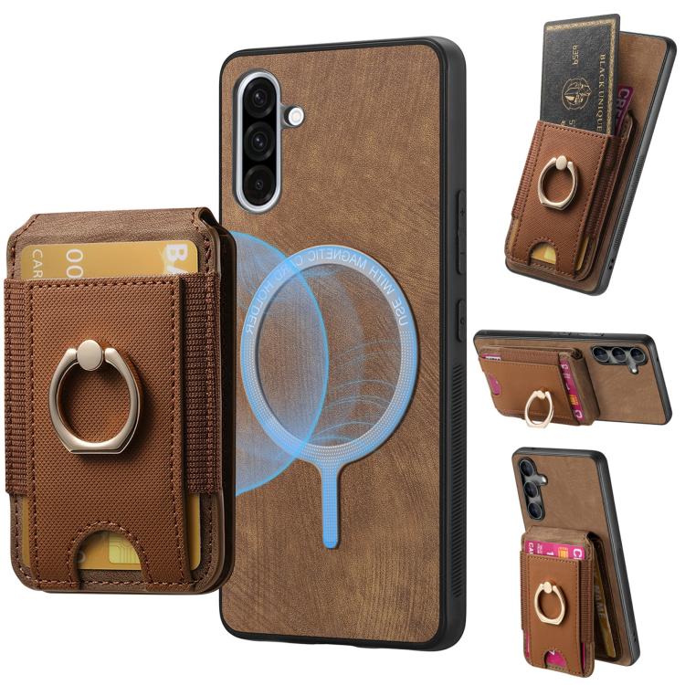 Retro Splitable Magnetic Stand Card Bag Leather Phone Case