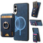 Retro Splitable Magnetic Stand Card Bag Leather Phone Case