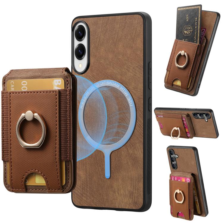 Retro Splitable Magnetic Stand Card Bag Leather Phone Case