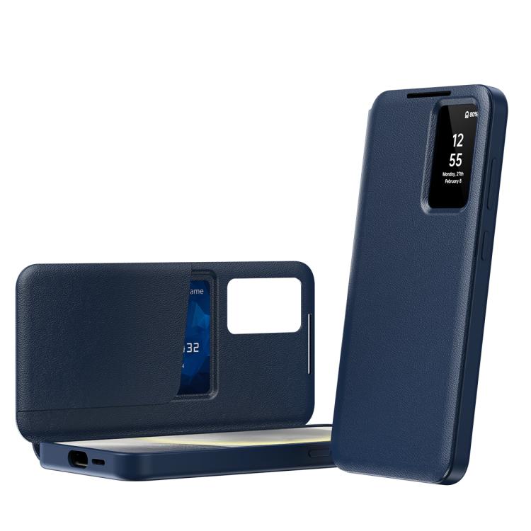 Smart View Window Leather Phone Case with Card Slot