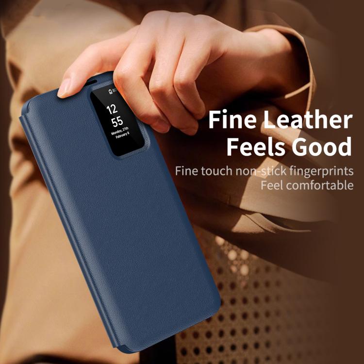 Smart View Window Leather Phone Case with Card Slot