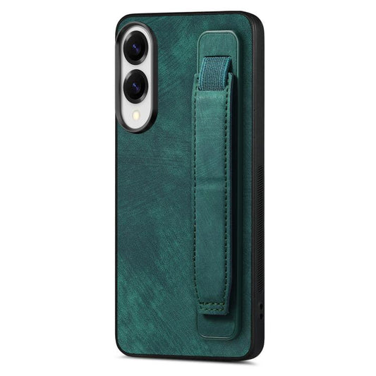 Retro Wristband Holder Leather Back Phone Case, For Samsung Galaxy S25 Edge 5G, For Samsung Galaxy A56 5G, For Samsung Galaxy A36