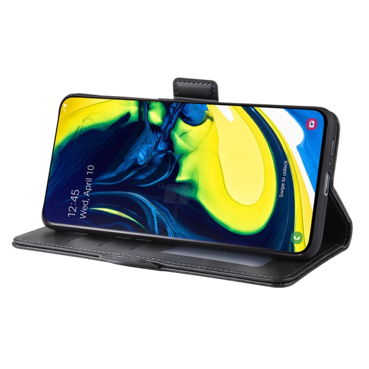 Wallet Stand Leather Cell Phone Case for Galaxy A80/A90，with Wallet & Holder & Card Slots
