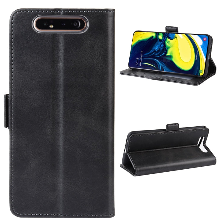 Wallet Stand Leather Cell Phone Case for Galaxy A80/A90，with Wallet & Holder & Card Slots