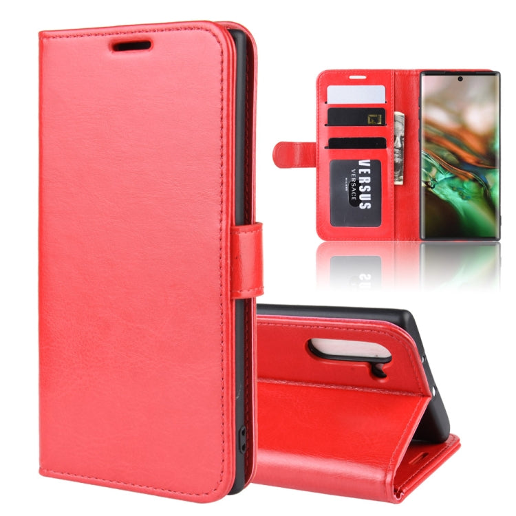R64 Texture Single Fold Horizontal Flip Leather Case for Galaxy Note 10, with Holder & Card Slots & Wallet