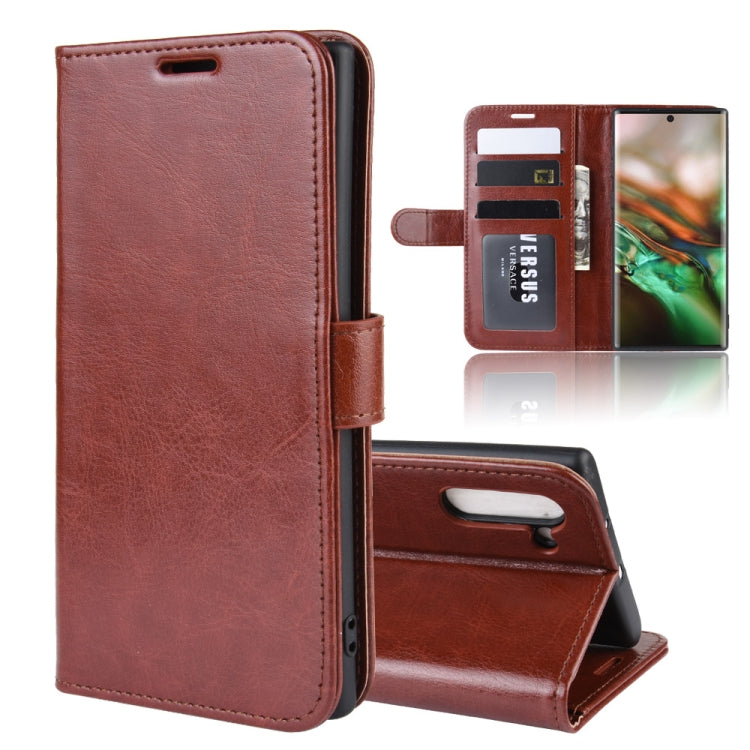 R64 Texture Single Fold Horizontal Flip Leather Case for Galaxy Note 10, with Holder & Card Slots & Wallet
