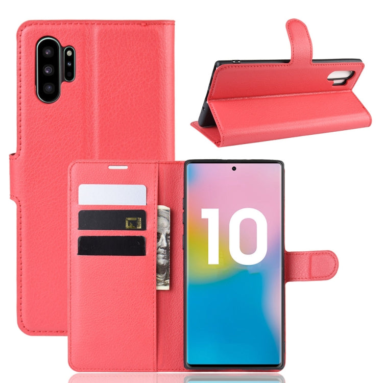 Litchi Texture Horizontal Flip Leather Case for Galaxy Note 10 Pro, with Wallet & Holder & Card Slots