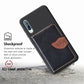 Litchi Pattern Card Bag Wallet Bracket + TPU Phone Case with Card Slot Wallet Bracket Function For Galaxy A50