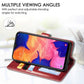 Retro Solid Color Leather Buckle Mobile Phone Protection Leather Case with Photo Frame & Card Slot & Wallet & Bracket Function for Galaxy A10