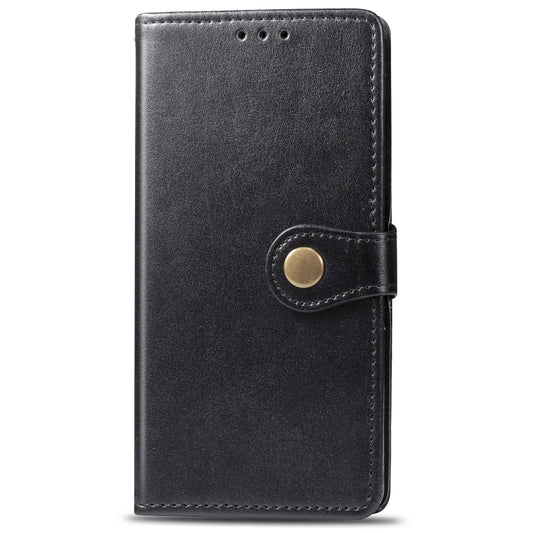 Retro Solid Color Leather Buckle Mobile Phone Protection Leather Case with Photo Frame & Card Slot & Wallet & Bracket Function for Galaxy A20 / A30