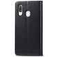 Retro Solid Color Leather Buckle Mobile Phone Protection Leather Case with Photo Frame & Card Slot & Wallet & Bracket Function for Galaxy A40