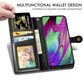 Retro Solid Color Leather Buckle Mobile Phone Protection Leather Case with Photo Frame & Card Slot & Wallet & Bracket Function for Galaxy A40