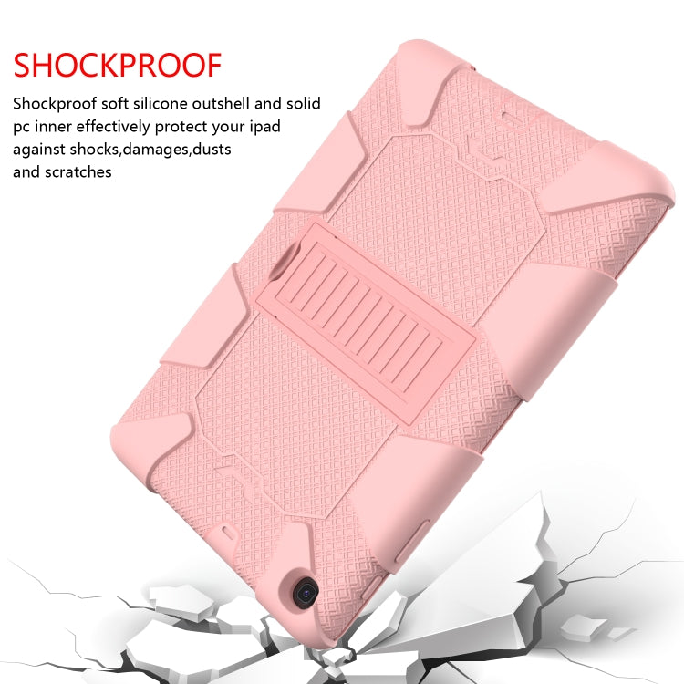 Sockproof Two-Color Silicone Protection Shell For Galaxy Tab A 10.1 (2019) / T510 ,With Holder