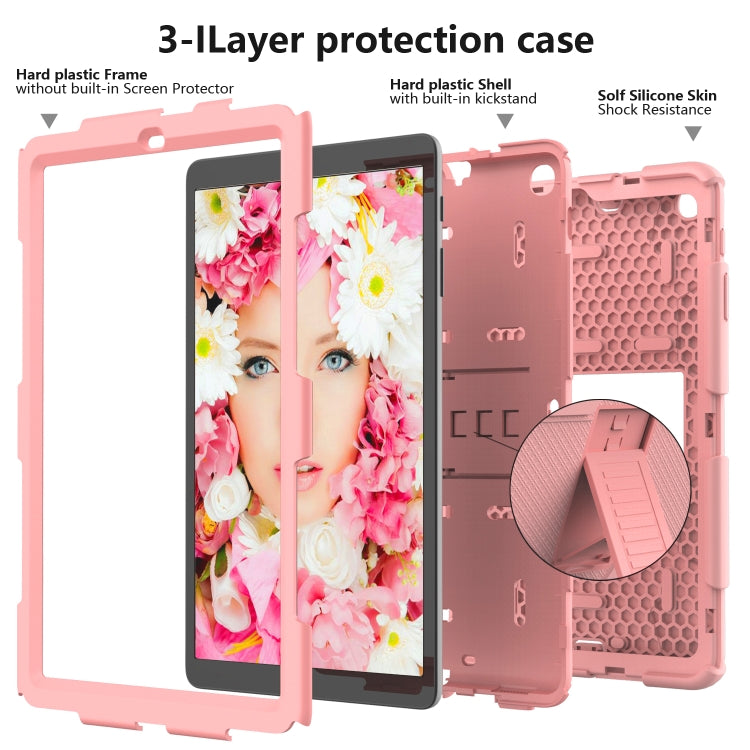 Sockproof Two-Color Silicone Protection Shell For Galaxy Tab A 10.1 (2019) / T510 ,With Holder