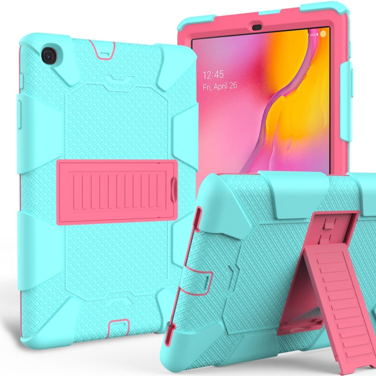 Sockproof Two-Color Silicone Protection Shell For Galaxy Tab A 10.1 (2019) / T510 ,With Holder
