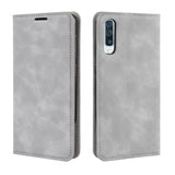 Retro-skin Business Magnetic Suction Leather Case with Purse-Bracket-Chuck For Galaxy A50
