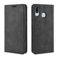Retro-skin Business Magnetic Suction Leather Case with Purse-Bracket-Chuck For Galaxy A30